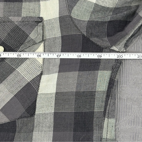 Salt Valley Western Pearl Snap Plaid Cotton Shirt M 40” Chest - Picture 6 of 12